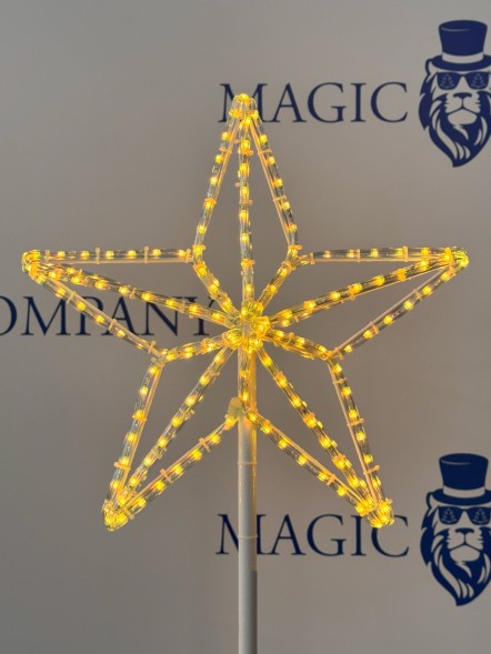 Макушка для уличной ели «Кремлевская звезда» RGB