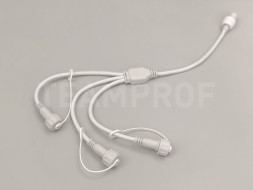 Разветвитель, 2 pin, 1-3, белый