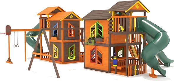 Детская деревянная площадка IgraGrad Домик 7 мод.1
