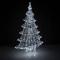 Светодиодная фигура Елочка ажурная 2,5 м., белая
