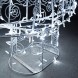Светодиодная фигура Елочка ажурная 2,5 м., белая