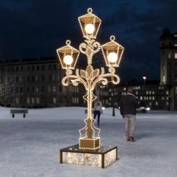 Светодиодная инсталляция Уличный фонарь 3.22 м.