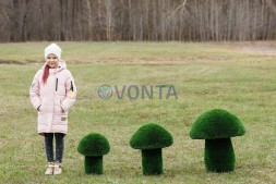 Топиари гриб белый, h=70 см — газон Eco