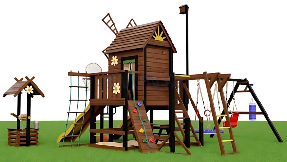 Детская площадка Мельница Marvill 3 игровой колодец Reverso