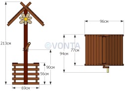 Детская площадка Мельница Marvill 3 игровой колодец Reverso