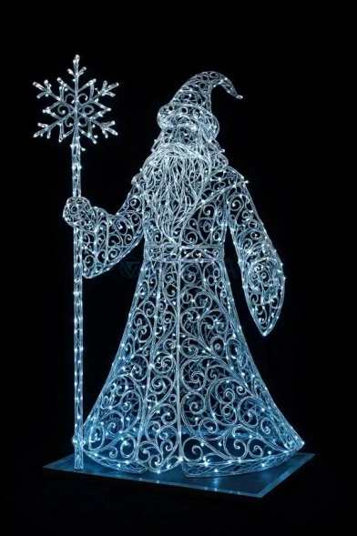 Светодиодная фигура Дед Мороз ажурный 200 см., (SR079)