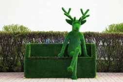 Топиари олень, Варлам (без лавочки) — газон Eco Green