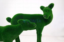 Топиари композиция олени, мама с малышом Томом — газон Deluxe Green