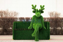 Топиари лавочка, фотозона, бук , L=175 см — газон Deluxe