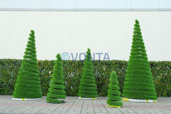 Топиари елка спиралька, h=60 см — газон Deluxe Simple
