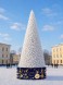 Уличная каркасная елка «Уральская» Белая 19 м