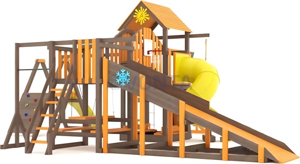 Всесезонная площадка IgraGrad С Мостик 2 с трубой SF