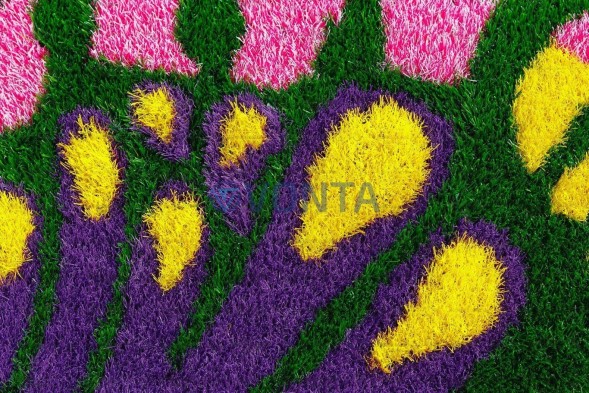 Топиари композиция поляна и глобус с бабочками — газон Eco