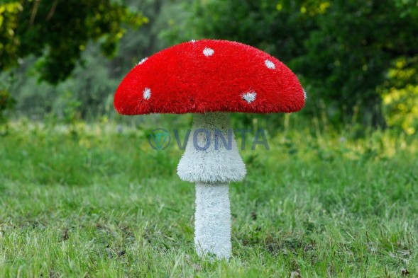 Топиари гриб мухомор стройный, h=65 см- газон Eco