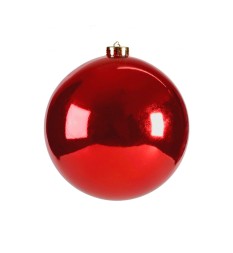 Шар глянцевый, красный, 10 см, 12 см, 15 см, 18 см, 20 см, 25 см, 30 см, 35 см, 40 см