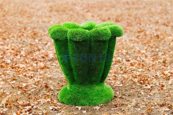 Топиари вазон малый, h=70 см — газон Premium