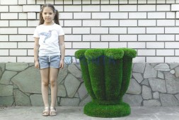 Топиари вазон малый, h=70 см — газон Premium