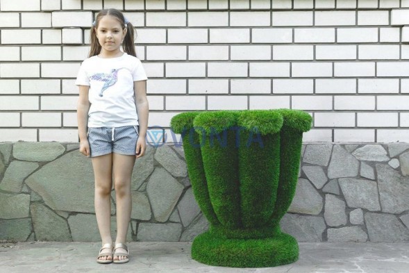 Топиари вазон малый, h=70 см — газон Premium