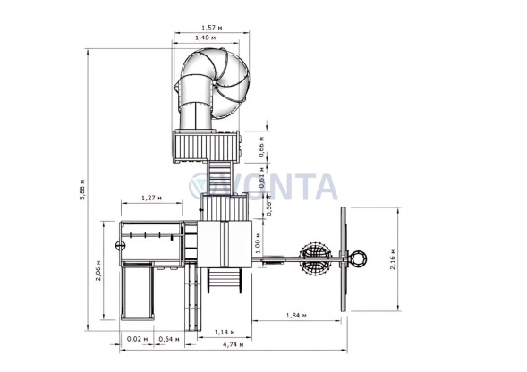 Детская игровая площадка IgraGrad X5