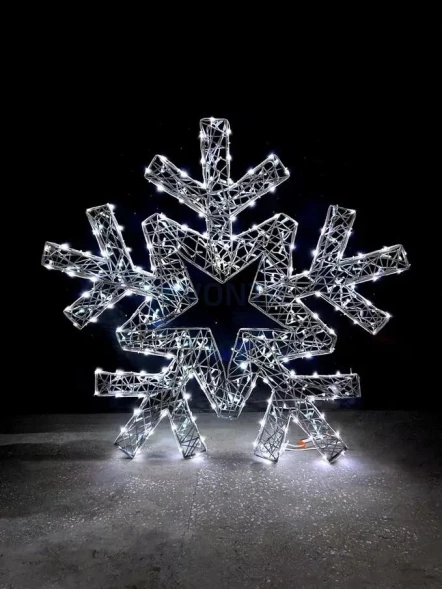 Светодиодная инсталляция Снежинка композит 200 см., (SR296)