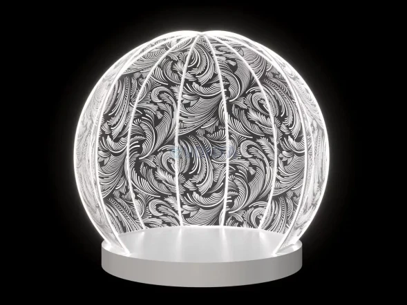 Светодиодная фотозона Снежный шар 340 см., (SR075)