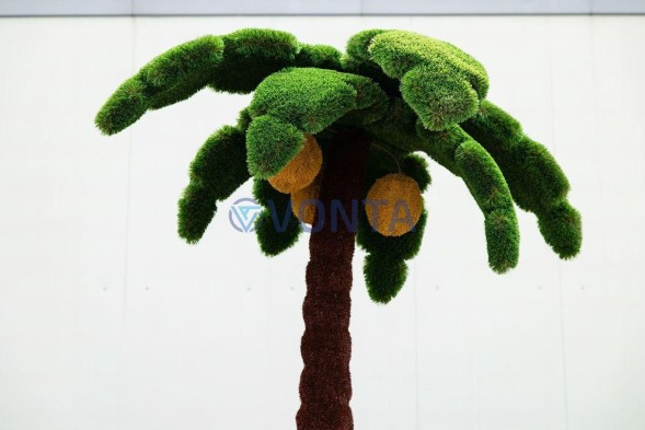 Топиари пальма средняя, кокосовая, h=300см — газон Deluxe + Eco