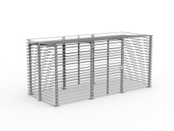 Контейнерная площадка для ТБО «Сетка» 2 контейнера, 255.04.05