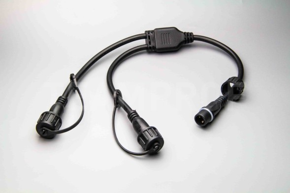 Разветвитель, 2 pin, 1-2, чёрный
