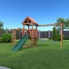 Детская площадка CustWood Junior Color JC3 с деревянной крышей