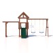 Детская площадка CustWood Junior Color JC3 с деревянной крышей
