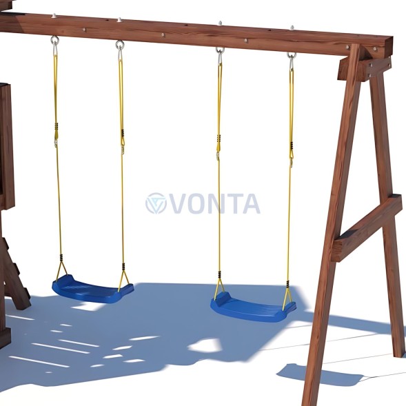 Детская площадка CustWood Junior Color JC3 с деревянной крышей