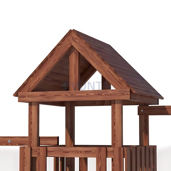Детская площадка CustWood Junior Color JC3 с деревянной крышей