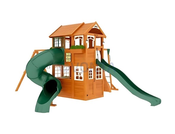 Детская площадка IgraGrad Клубный домик 2 с трубой и рукоходом Luxe