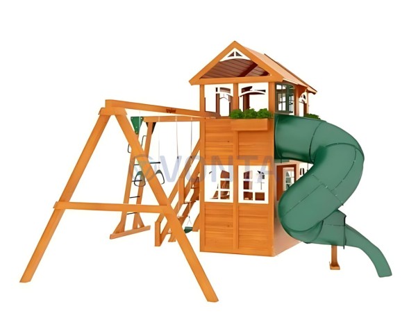 Детская площадка IgraGrad Клубный домик 2 с трубой и рукоходом Luxe