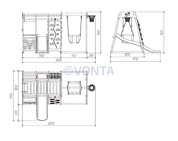 Детский комплекс Савушка Непоседа 9 nero