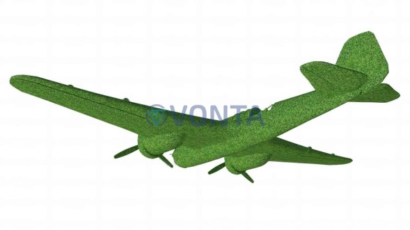 Топиари самолет бомбардировщик, масштаб к оригиналу 1:5 — газон Premium