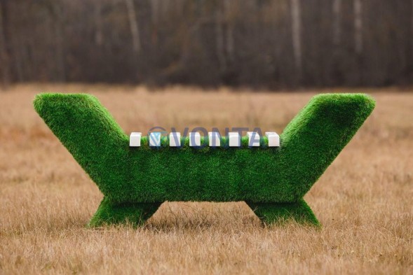 Топиари лавочка, светлая, сосна — газон Premium