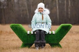 Топиари лавочка, светлая, сосна — газон Premium