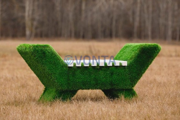 Топиари лавочка, светлая, сосна — газон Premium