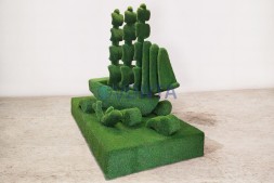 Топиари корабль на волнах — газон ECO