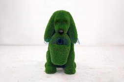 Топиари собака Филька h=80 см, с кашпо — газон Deluxe Green