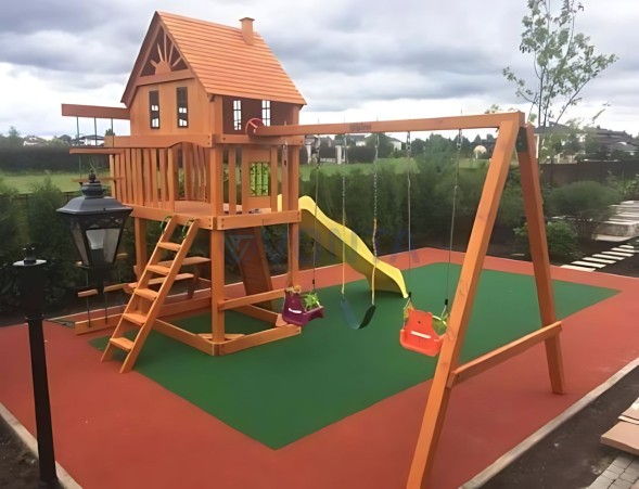 Деревянная детская площадка для дачи Igragrad Шато (Домик)