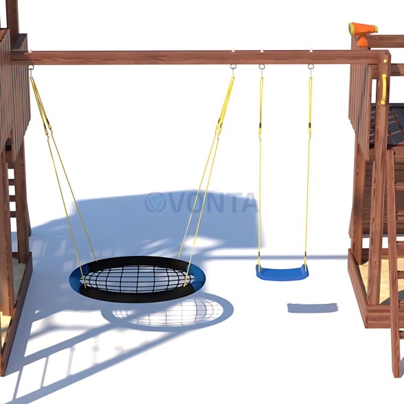 Детская деревянная игровая площадка для улицы дачи CustWood Active 10