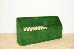 Топиари лавочка, фотозона, полимерная доска, L=175 см- газон Deluxe