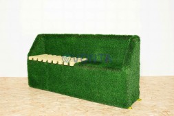 Топиари лавочка, фотозона, полимерная доска, L=175 см- газон Deluxe