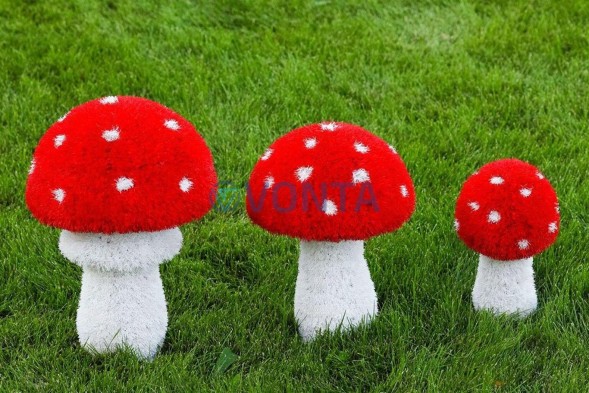 Топиари гриб мухоморчик, h=50см — газон Eco