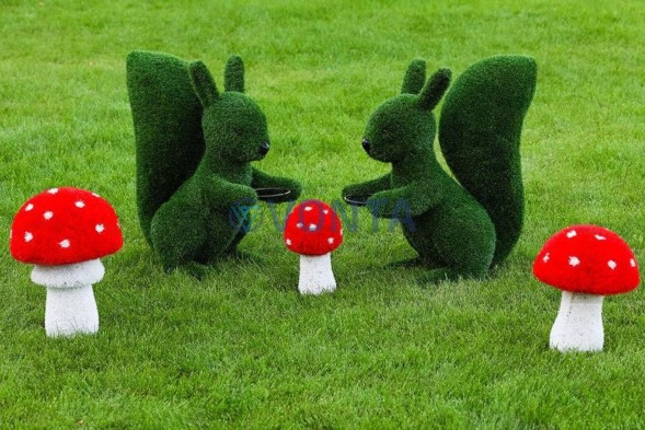 Топиари гриб мухоморчик, h=50см — газон Eco