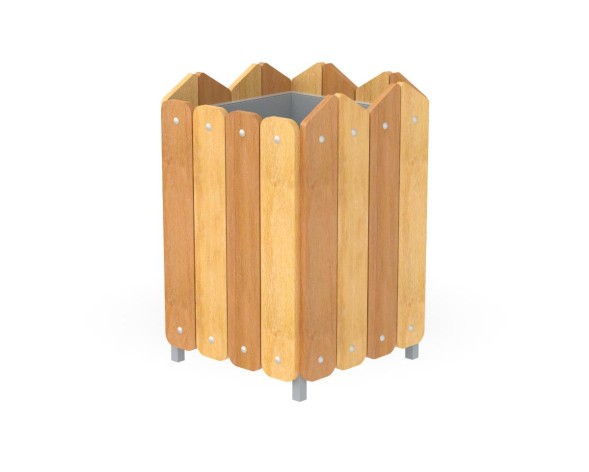 Урна для детской площадки с оцинкованным вкладышем Тип 3, 140.42