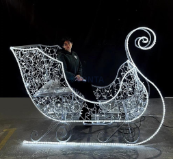 Светодиодная фигура Сани Звездные 200*200 см., (SR054)