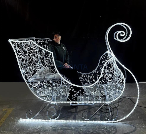 Светодиодная фигура Сани Звездные 200*200 см., (SR054)